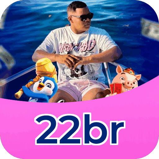 Interface do aplicativo 22br mostrando jogos disponíveis no iOS e Android